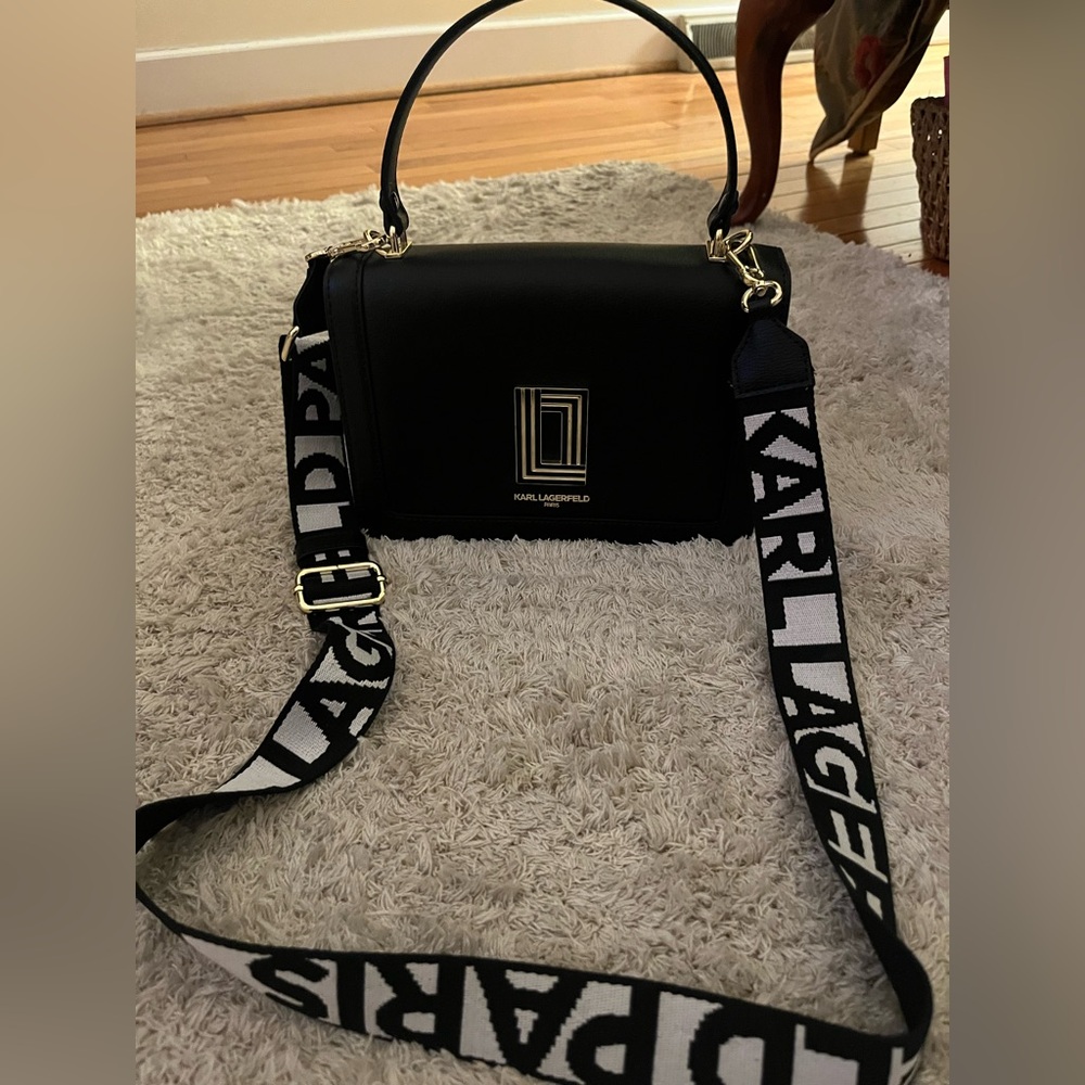Karl Lagerfeld Paris Women’s Black Purse with Strap